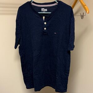 Tommy Hilfiger Navy Short-Sleeve Henley Tee